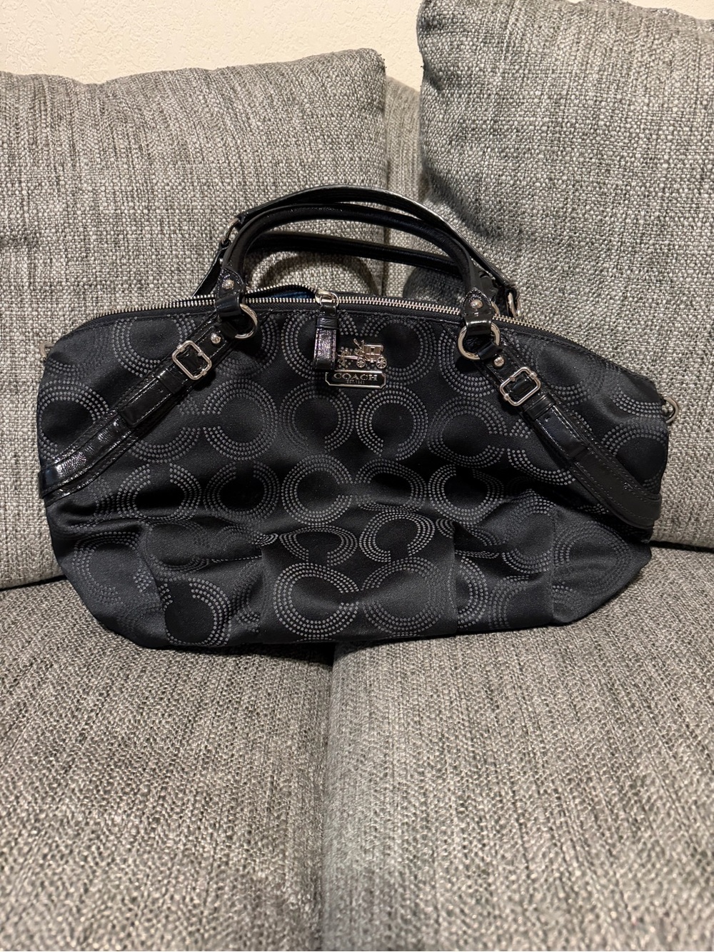 Vintage Coach Dotted Op Art Bag